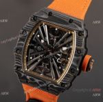 Swiss Clone Richard Mille RM12-01 Tourbillon Gold Carbon TPT Watch Fabric strap